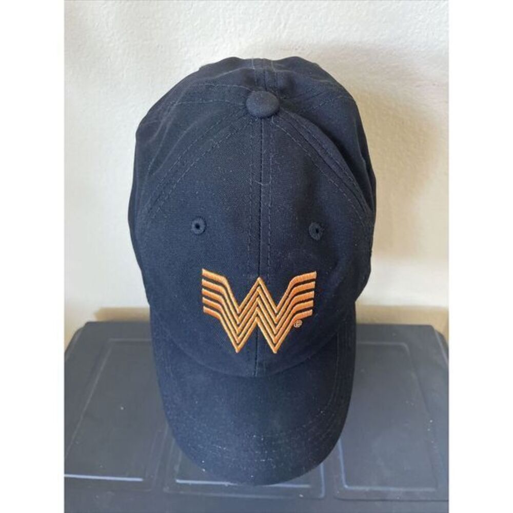 Whataburger Pelham Hat Black Orange One Size‎ Employee Uniform Baseball Cap